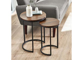 Tribeca Round Walnut Nest - room